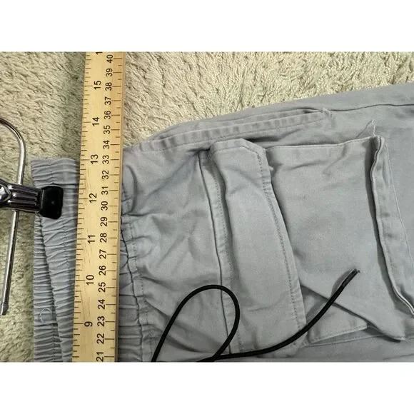 Hood Couture Mens Pull On Gray Cargo Pants Size XS Grunge Streetwear Hip Hop Y2K - Picture 9 of 13